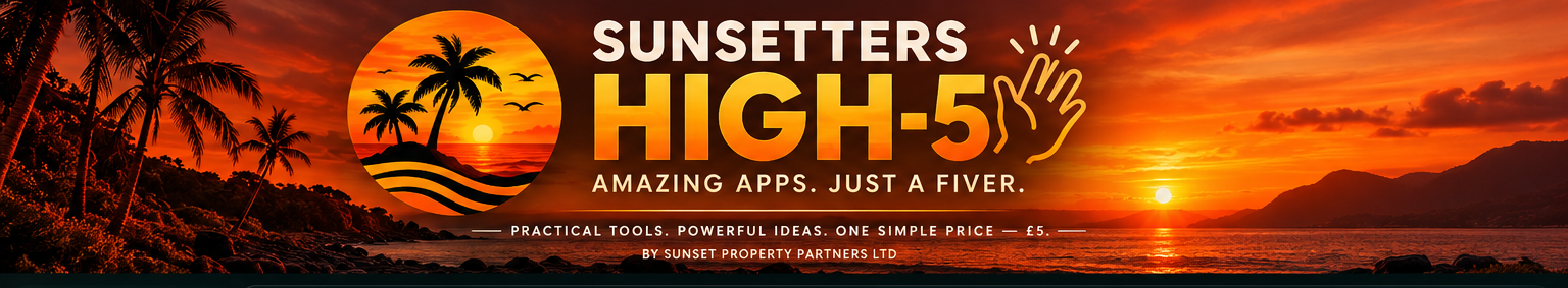 Sunsetters High-5 β Amazing apps. Just a fiver.